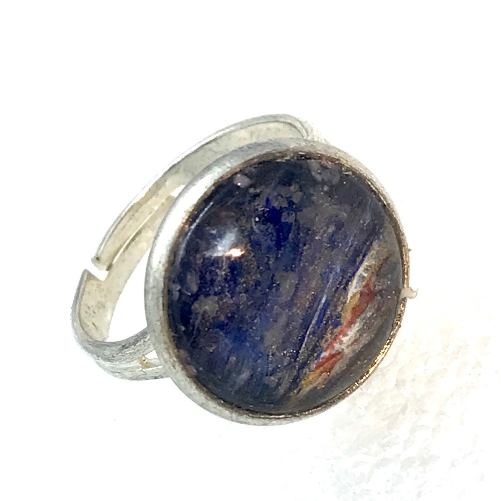 Handmade 14mm hand painted dome ring adjustable NSR